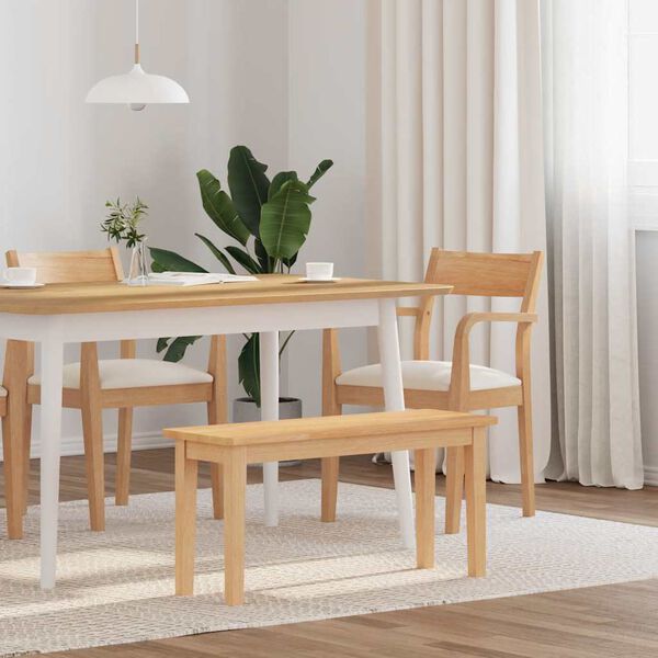 Πάγκος vidaXL 90 cm από μασίφ ξύλο καουτσούκ