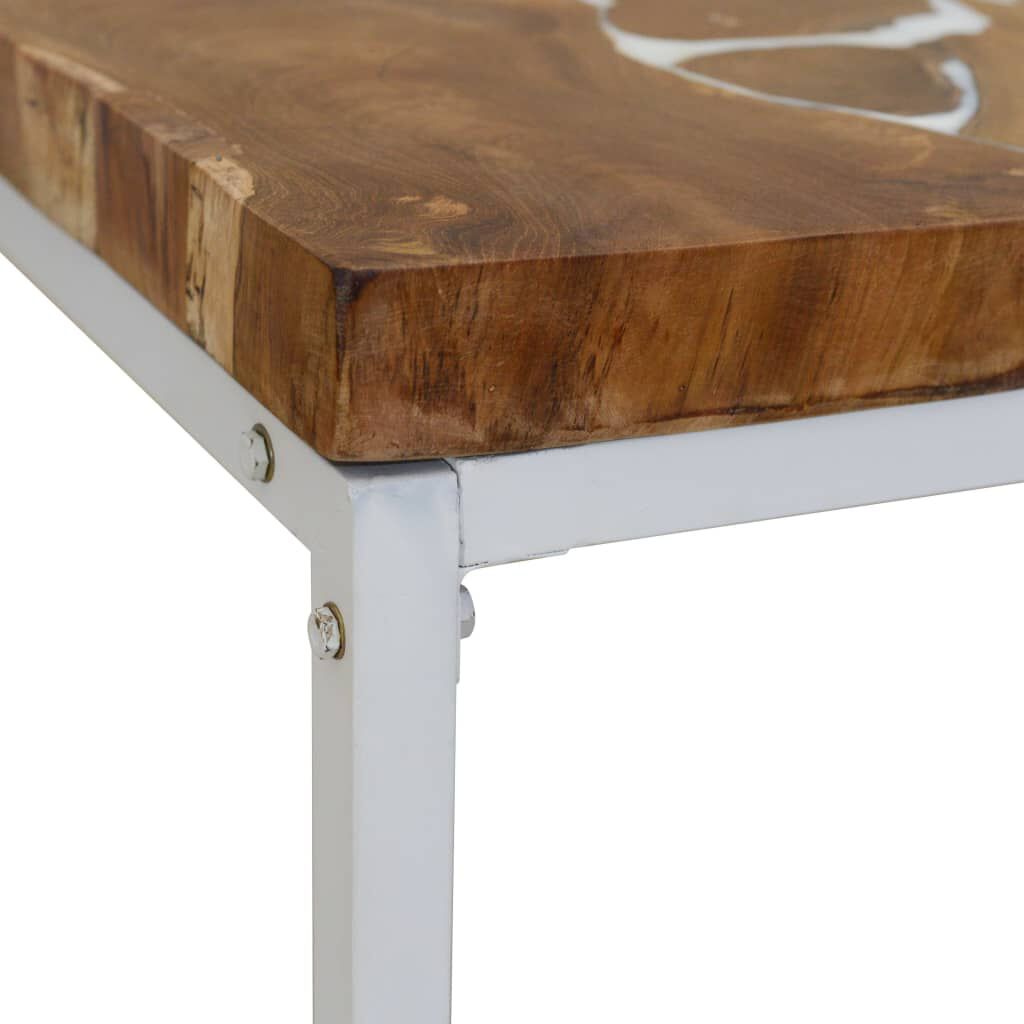 vidaXL Τραπεζάκι Σαλονιού 110 x 60 x 40 εκ. από Ξύλο Teak και Ρητίνη