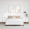vidaXL Κρεβάτι με στρώμα Καθαρό Λευκό 140 x 200 cm Τεχνητό δέρμα