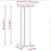 vidaXL Βάσεις Ηχείων 2 pcs Μαύρη δρυς 30 x 30 x 80 cm