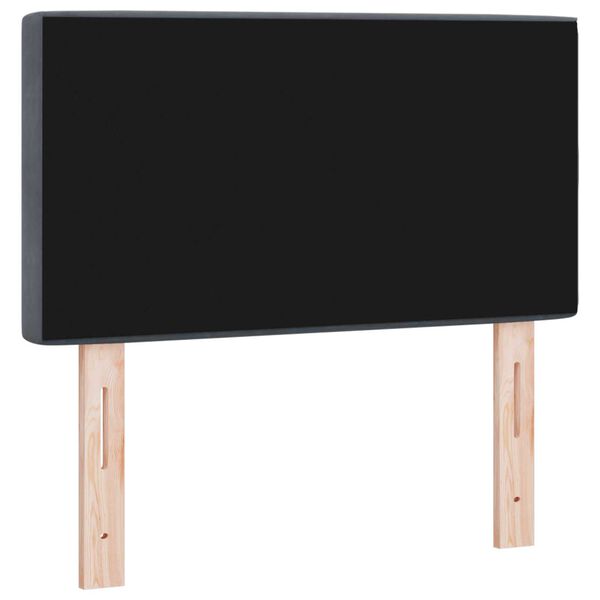 vidaXL LED Κεφαλάκι με Κρύσταλλα Στρατηγικών Διαμάντι Σκούρο Γκρι 80 cm Βελούδο