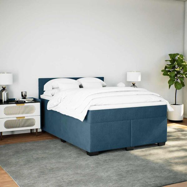 vidaXL &Kappa;&rho;&epsilon;&beta;ά&tau;&iota; Boxspring &mu;&epsilon; &Sigma;&tau;&rho;ώ&mu;&alpha; &Mu;&pi;&lambda;&epsilon; 140x200 &epsilon;&kappa;. &Beta;&epsilon;&lambda;&omicron;ύ&delta;&iota;&nu;&omicron;