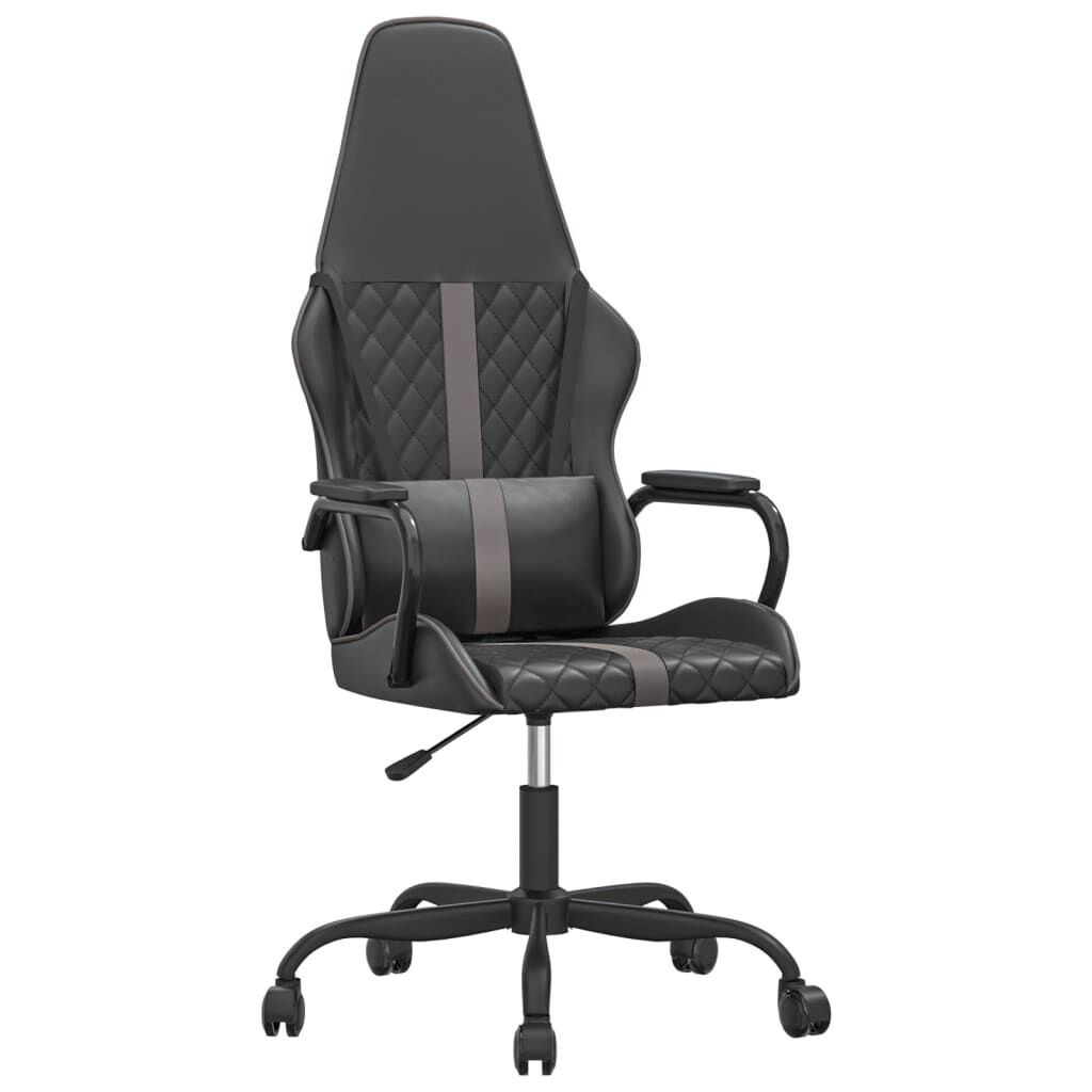 vidaXL Καρέκλα Gaming Μαύρο/Γκρι από Συνθετικό Δέρμα