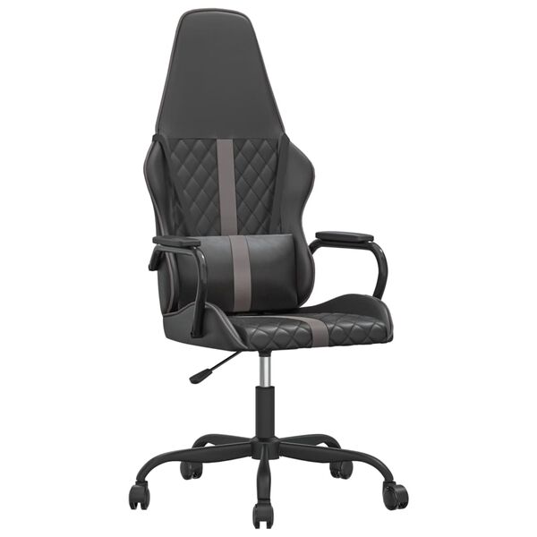 vidaXL Καρέκλα Gaming Μαύρο/Γκρι από Συνθετικό Δέρμα