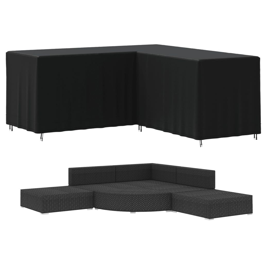 vidaXL Καλύμματα Γωνιακού Καναπέ 2 τεμ. 215x215x80 εκ. Ύφ. Oxford 420D