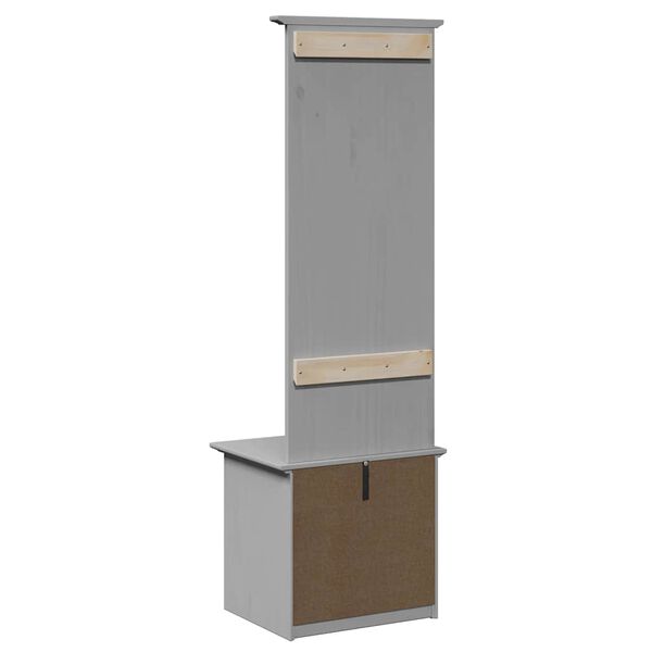 vidaXL Ντουλάπι διαδρόμου με γάντζους BODO Γκρι 50x40x157 cm