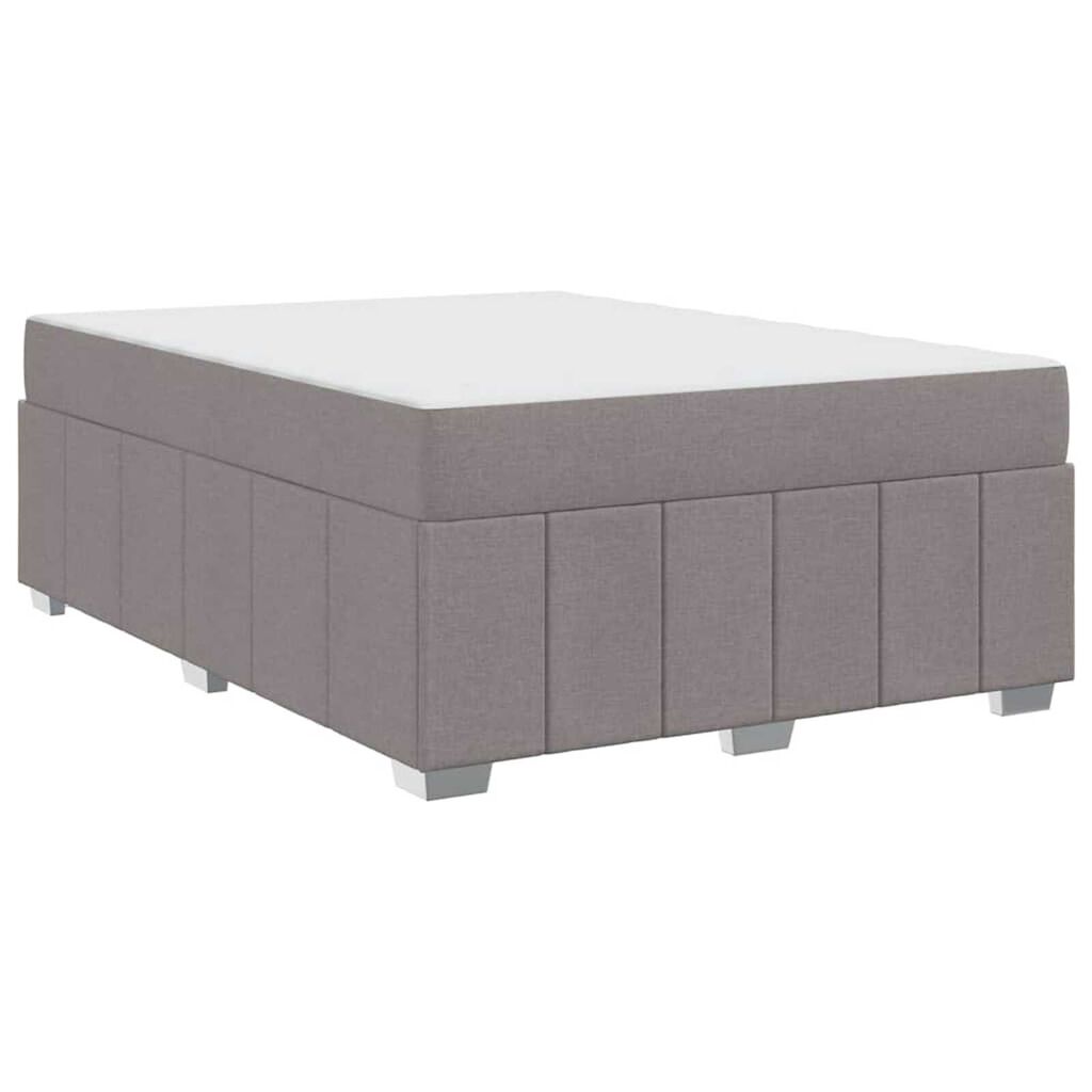 vidaXL Σκελετός Κρεβατιού με στρώμα Taupe 160 x 200 cm ύφασμα