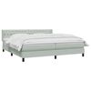 vidaXL Κρεβάτι Boxspring με Στρώμα Ανοιχτό Γκρι 180x210 εκ. Βελούδινο