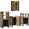 vidaXL Σετ Επίπλων Μπάνιου Επιτοίχιο 4 pcs Καφέ Στερεό ξύλο μάνγκο