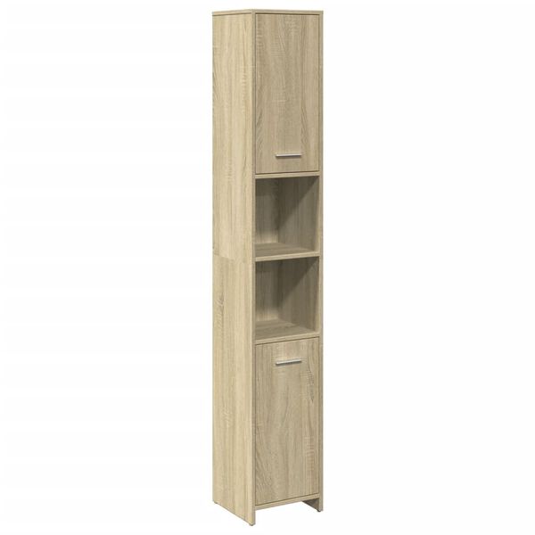vidaXL Στήλη Μπάνιου Sonoma Δρυς 30x30x183,5 εκ. Επεξεργασμένο Ξύλο