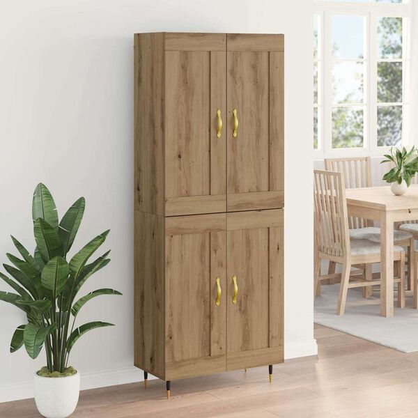 vidaXL Highboard Artisan Oak 69,5 x 34 x 90 &epsilon;&kappa;. &Epsilon;&pi;&epsilon;&xi;&epsilon;&rho;&gamma;&alpha;&sigma;&mu;έ&nu;&omicron; &xi;ύ&lambda;&omicron;