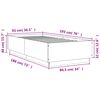 vidaXL Πλαίσιο Κρεβατιού με LED Sonoma Δρυς 90 x 190 εκ. Επεξ. Ξύλο