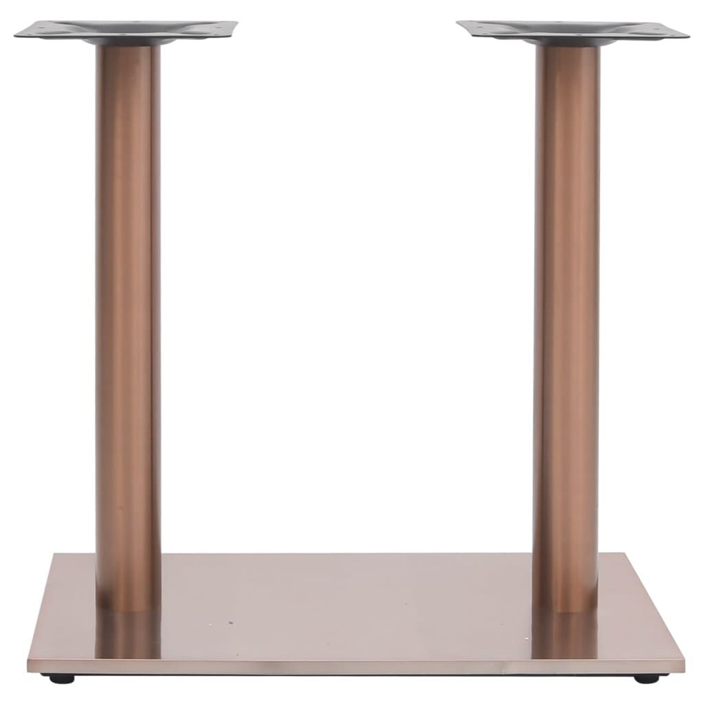 vidaXL Πόδι Τραπεζιού Bistro Μπρονζέ 70x40x72 εκ από Ανοξείδωτο Ατσάλι