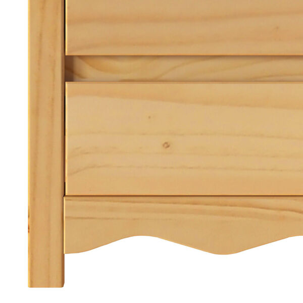 vidaXL Συρταριοθήκη με ράφι Καφέ 111 x 43 x 73.5 εκ. Μασίφ ξύλο πεύκου