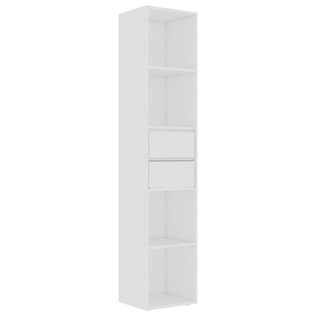 vidaXL Βιβλιοθήκη Λευκή 36 x 30 x 171 εκ. από Επεξ. Ξύλο