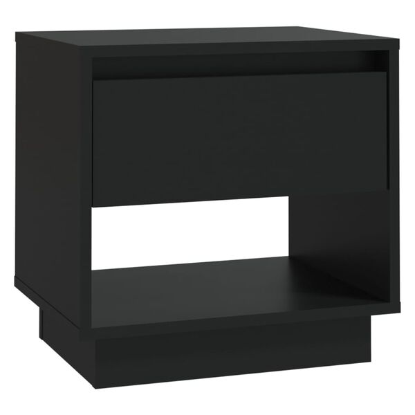 vidaXL Κομοδίνα 2 τεμ. Μαύρα 45 x 34 x 44 εκ. από Μοριοσανίδα