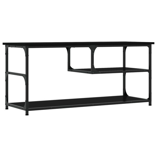 vidaXL Έπιπλο Τηλεόρασης Μαύρο 103x38x46,5 εκ. Επεξεργ. Ξύλο & Ατσάλι