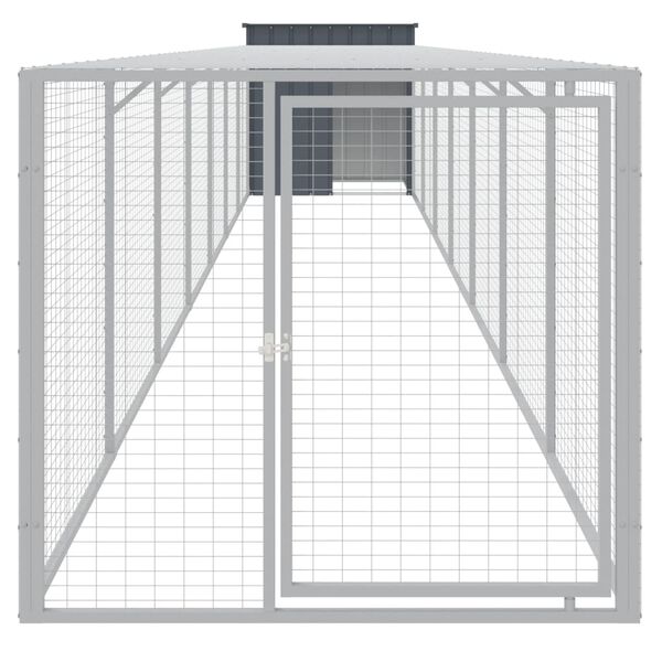vidaXL Κοτέτσι με Περίβολο Ανθρακί 110x813x110 εκ. Γαλβαν. Ατσάλι
