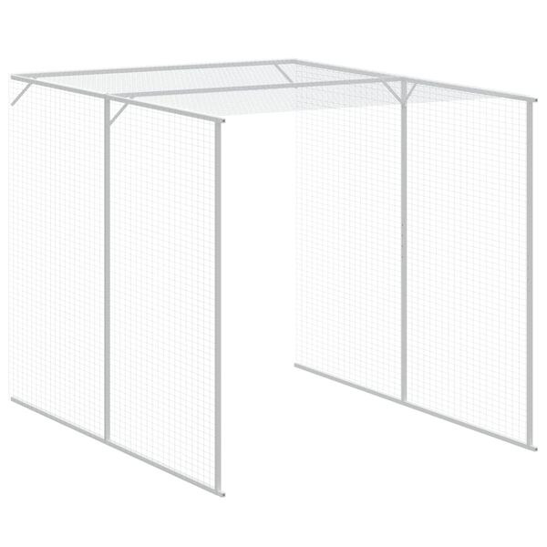 vidaXL Κλουβί για Κότες με Αυλή Ανθρακί 165x455x181 εκ Γαλβαν. Χάλυβας