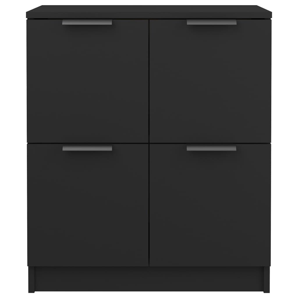 vidaXL Ντουλάπια 2 τεμ. Μαύρα 60x30x70 εκ. Επεξεργασμένο Ξύλο