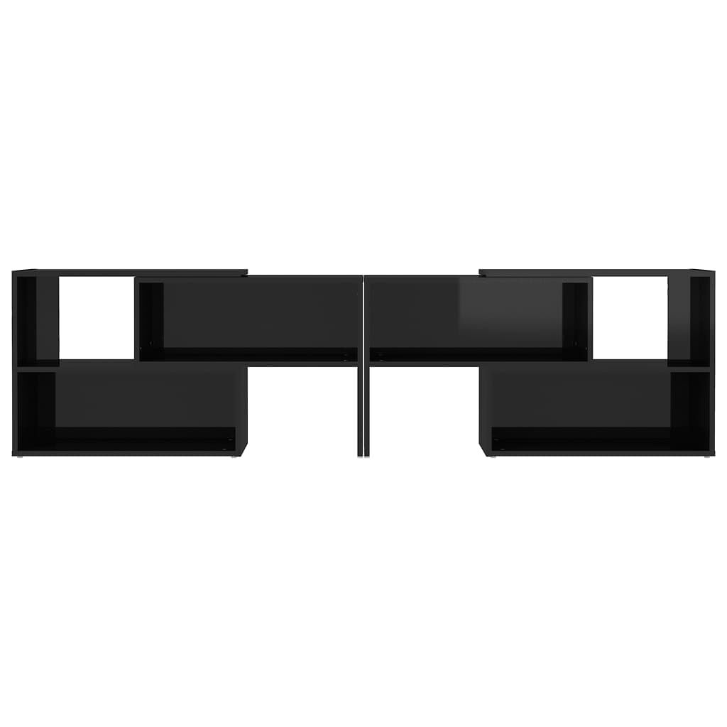 vidaXL Έπιπλο Τηλεόρασης Γυαλιστερό Μαύρο 149x30x52 εκ. Επεξ. Ξύλο
