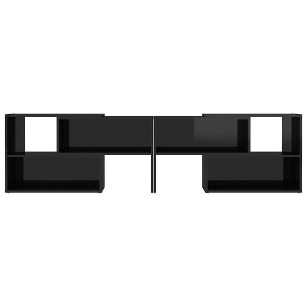 vidaXL Έπιπλο Τηλεόρασης Γυαλιστερό Μαύρο 149x30x52 εκ. Επεξ. Ξύλο