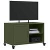 vidaXL Έπιπλο Τηλεόρασης Πράσινο Λαδί 68x39x43,5 εκ. από Ατσάλι