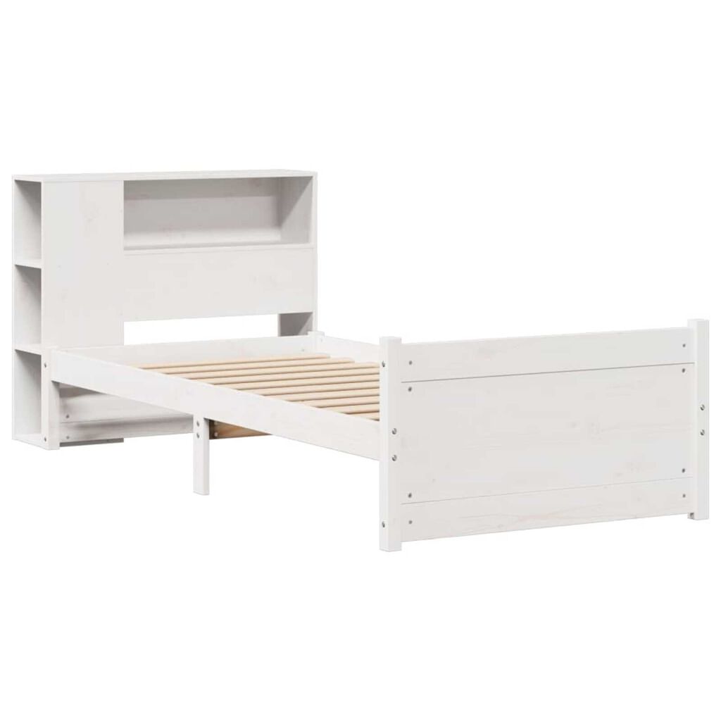 vidaXL Κρεβάτι Βιβλιοθήκη Χωρίς Στρώμα 90x200 εκ Μασίφ Ξύλο Πεύκου