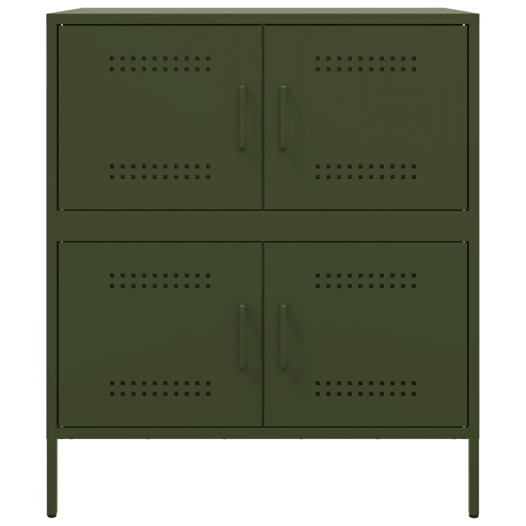 vidaXL Ντουλάπι Πράσινο Λαδί 68x39x79 εκ. από Ατσάλι