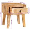 vidaXL Τραπέζια άκρης με πόρτα Καφέ 40 x 32 x 46 εκ Μασίφ ξύλο μάνγκο