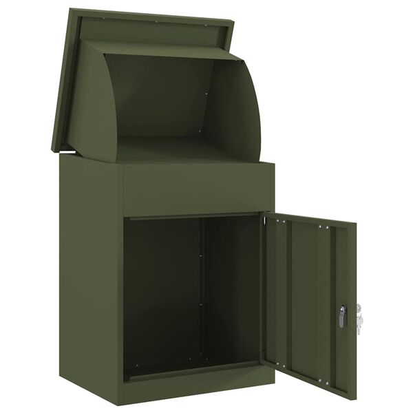 vidaXL Θυρίδα Πακέτων Λαδί 44 x 35 x 59 εκατοστά Ατσάλι
