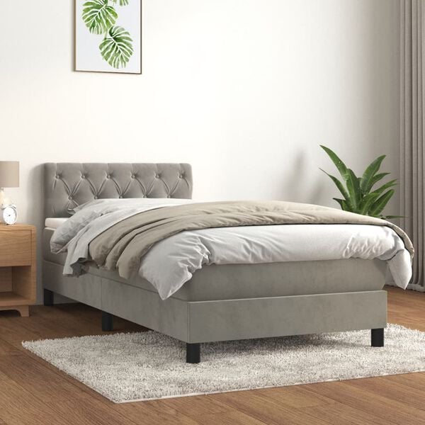 vidaXL &Kappa;&rho;&epsilon;&beta;ά&tau;&iota; Boxspring &mu;&epsilon; &Sigma;&tau;&rho;ώ&mu;&alpha; &Alpha;&nu;&omicron;&iota;&chi;&tau;ό &Gamma;&kappa;&rho;&iota; 80x200 &epsilon;&kappa;. &Beta;&epsilon;&lambda;&omicron;ύ&delta;&iota;&nu;&omicron;
