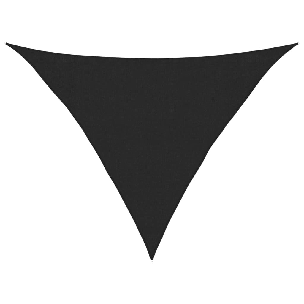 vidaXL Πανί Σκίασης Μαύρο 3,5 x 3,5 x 4,9 μ. από HDPE 160 γρ./μ²