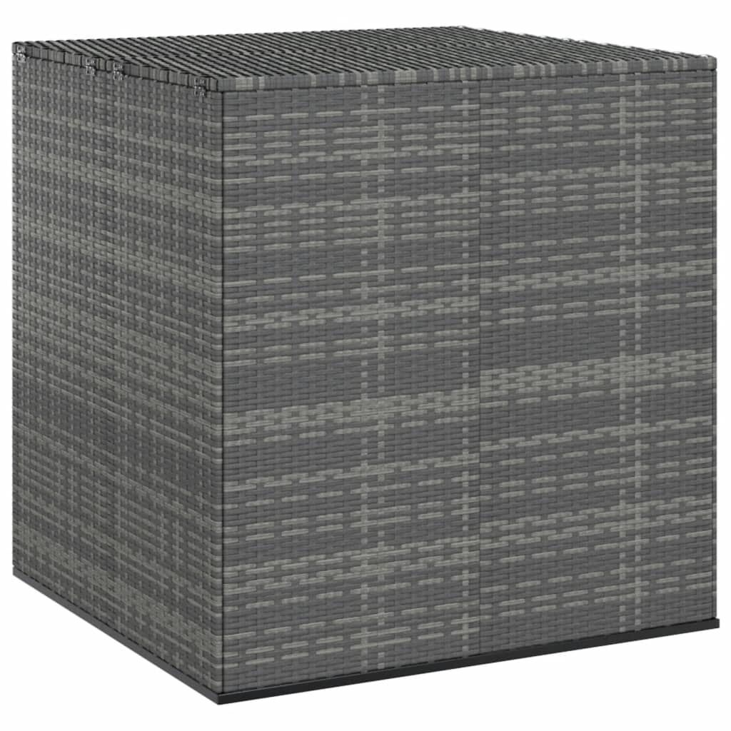 vidaXL Κουτί Μαξιλαριού Κήπου Γκρι 100x97,5x104 εκ. Ρατάν Πολυαιθ.