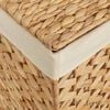vidaXL Καλάθι Άπλυτων με 3 Τμήματα 75x42,5x52 εκ. από Υάκινθο Νερού