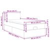 vidaXL Οθωμανικό κρεβάτι με στρώμα Μαύρο 90x200cm Velvet
