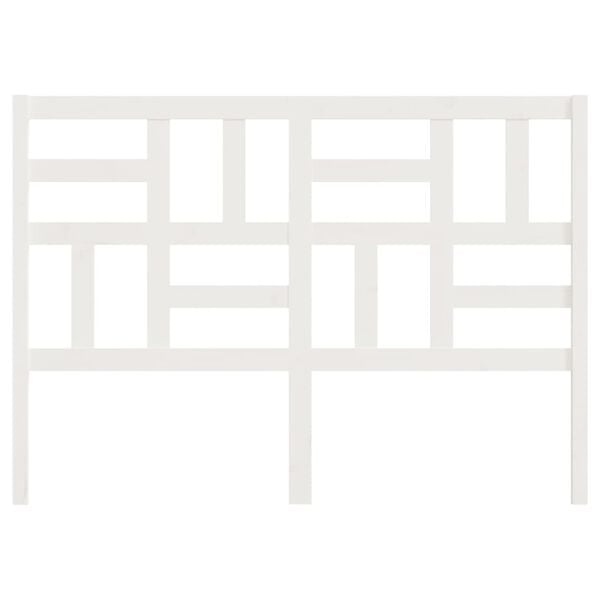 vidaXL Κεφαλάρι Κρεβατιού Λευκό 146x4x104 εκ. Μασίφ Ξύλο Πεύκου