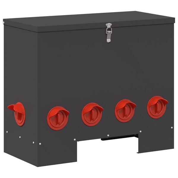 vidaXL Ταΐστρα κοτόπουλων Μαύρο 60.5 x 29 x 51 εκ.