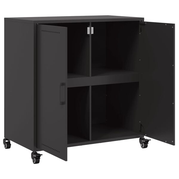 vidaXL Ντουλάπι Μαύρο 68x39x72 εκ. από Χάλυβα