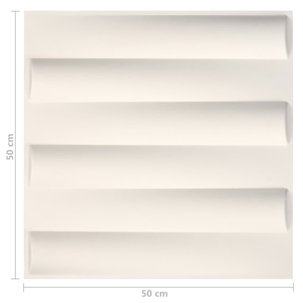 vidaXL Πάνελ Τοίχου Τρισδιάστατα 24 τεμ. 0,5 x 0,5 μ. / 6 μ²