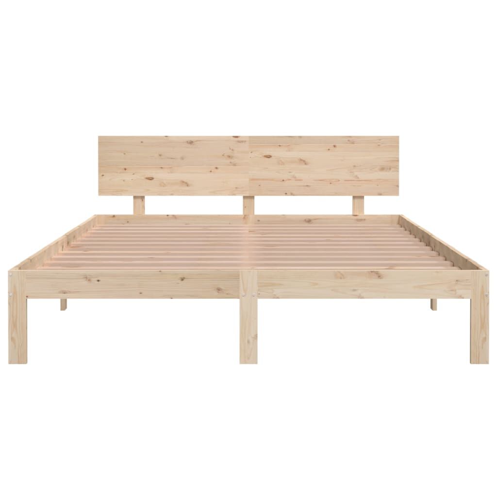vidaXL Πλαίσιο Κρεβατιού 150 x 200 εκ. Μασίφ Ξύλο King Size