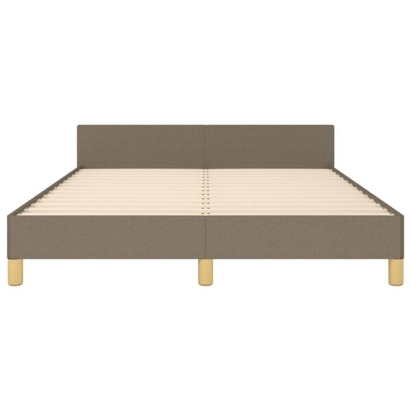 vidaXL Σκελετός Κρεβατιού Χωρίς Στρώμα Taupe 140x190 εκ. Υφασμάτινο