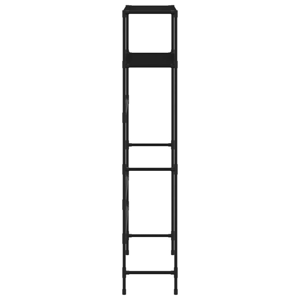 vidaXL Ραφιέρα 2 Επιπέδων για Πλυντήριο Μαύρη 69x28x143 εκ. από Σίδερο