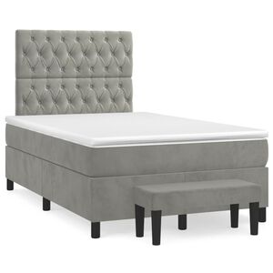 vidaXL &Kappa;&rho;&epsilon;&beta;ά&tau;&iota; Boxspring &mu;&epsilon; &Sigma;&tau;&rho;ώ&mu;&alpha; &Alpha;&nu;&omicron;&iota;&chi;&tau;ό &Gamma;&kappa;&rho;&iota; 120x200 &epsilon;&kappa;. &Beta;&epsilon;&lambda;&omicron;ύ&delta;&iota;&nu;&omicron;