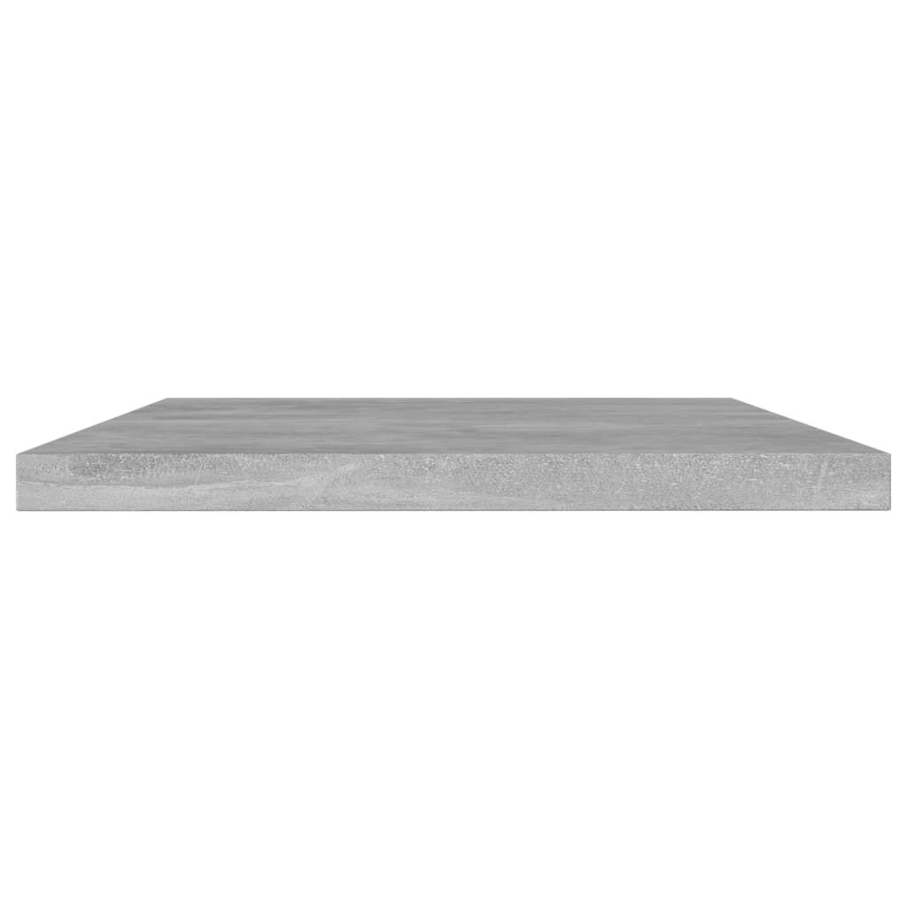 vidaXL Ράφια Βιβλιοθήκης 4 τεμ. Γκρι Σκυροδ. 60x10x1,5 εκ. Επεξ.Ξύλο