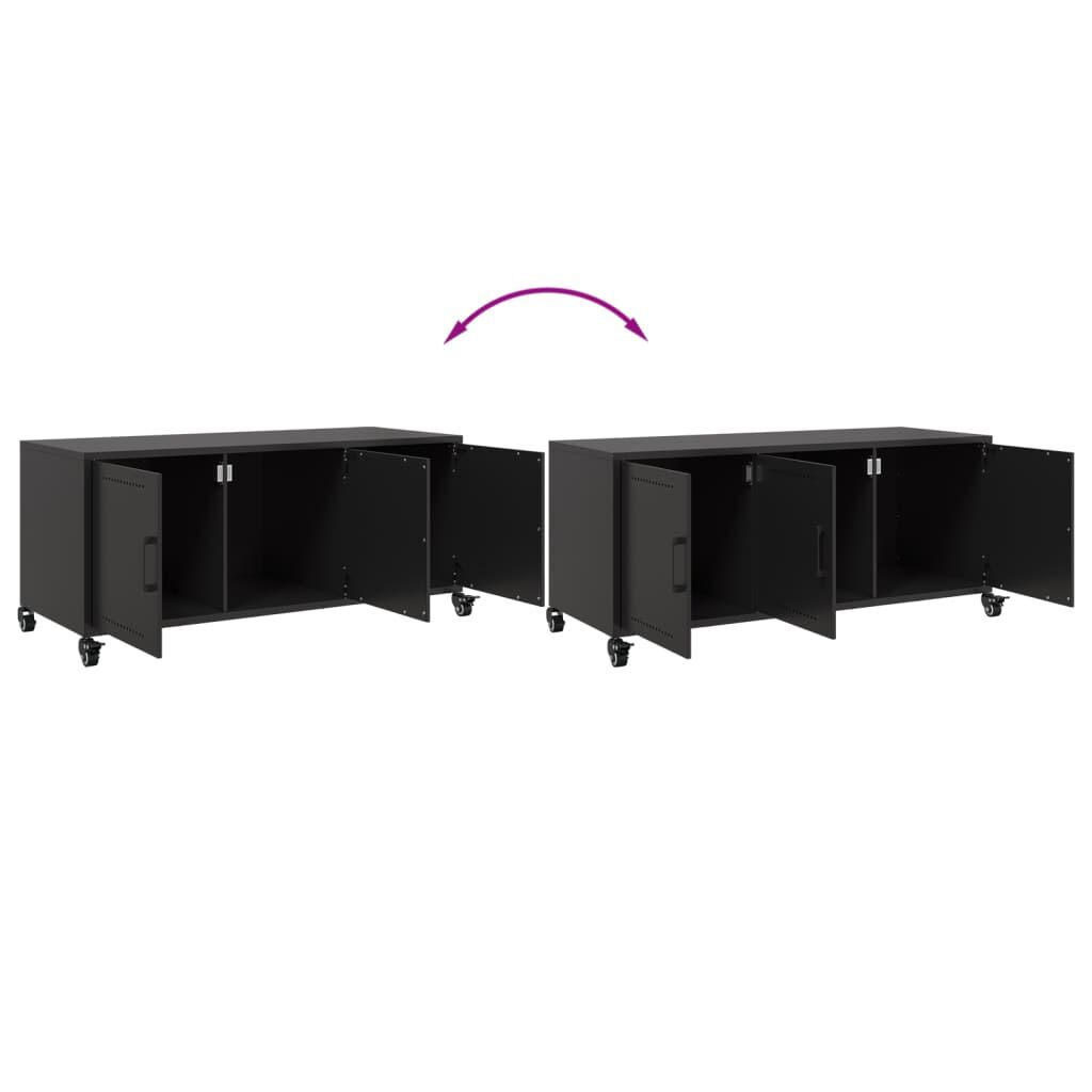 vidaXL Έπιπλο Τηλεόρασης Μαύρο 100,5x39x43,5 εκ. Ατσάλι