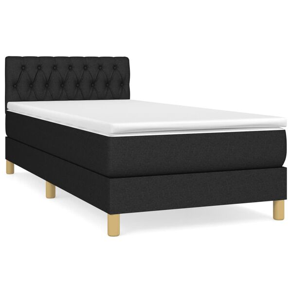 vidaXL &Kappa;&rho;&epsilon;&beta;ά&tau;&iota; Boxspring &mu;&epsilon; &Sigma;&tau;&rho;ώ&mu;&alpha; &Mu;&alpha;ύ&rho;&omicron; 90x190 &epsilon;&kappa;.&Upsilon;&phi;&alpha;&sigma;&mu;ά&tau;&iota;&nu;&omicron;