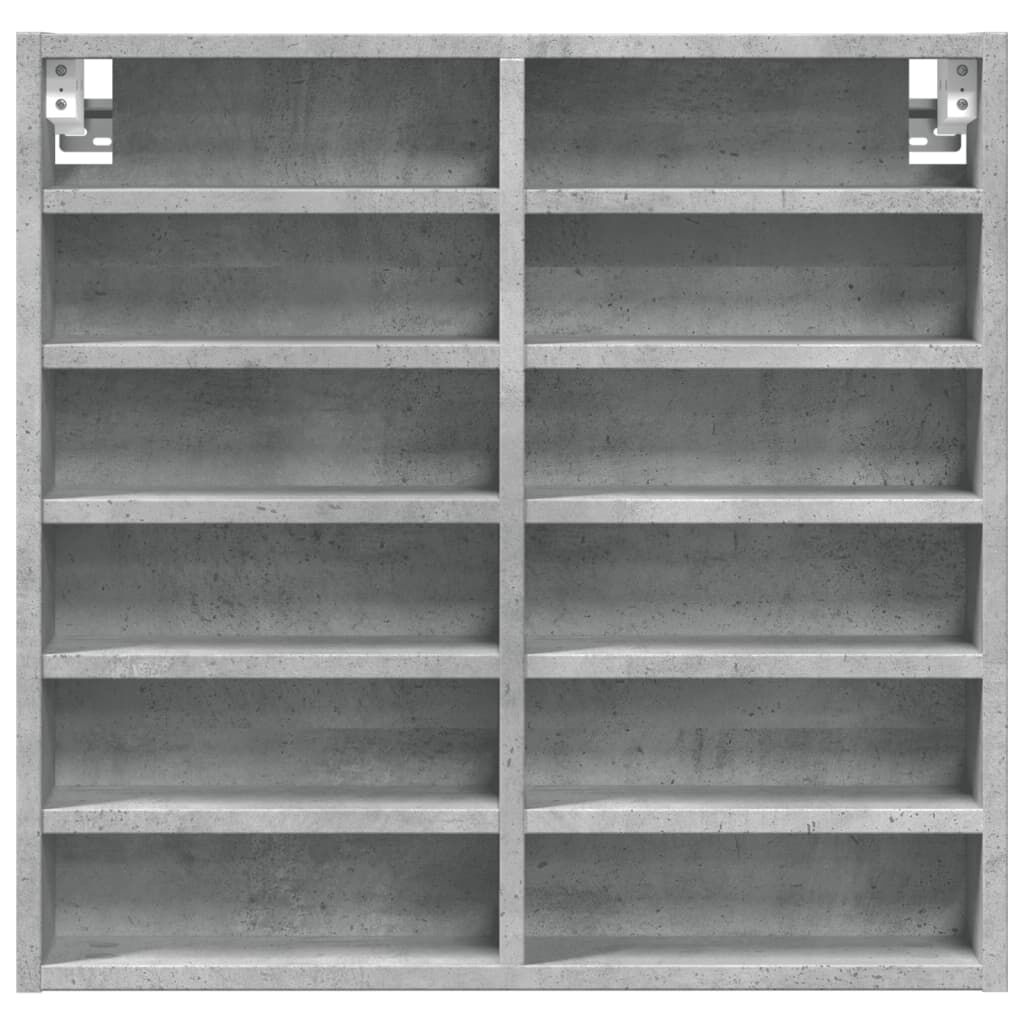 vidaXL Βιτρίνα Γκρι Σκυροδέματος 60x8,5x58 εκ. από Επεξεργασμένο Ξύλο