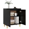vidaXL Μπουφές Μαύρος 60 x 35 x 70 εκ. από Επεξ. Ξύλο με Ξύλινα Πόδια