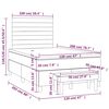 vidaXL Κρεβάτι Boxspring με Στρώμα Σκούρο Μπλε 120x200 εκ. Βελούδινο